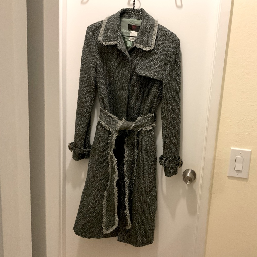 True Meaning Tweed Trench Coat / Jacket Size 4